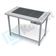 Stanowisko z płytą grzewczą ceramiczną 1235x800x900, AISI 304, Komat KL1-24.8003