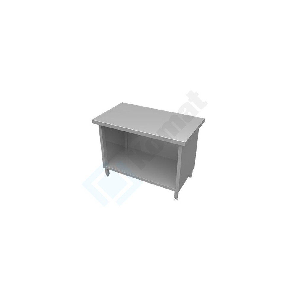 Stanowisko z szafką otwartą 800x800x900, AISI 304, Komat KL2-01.8080