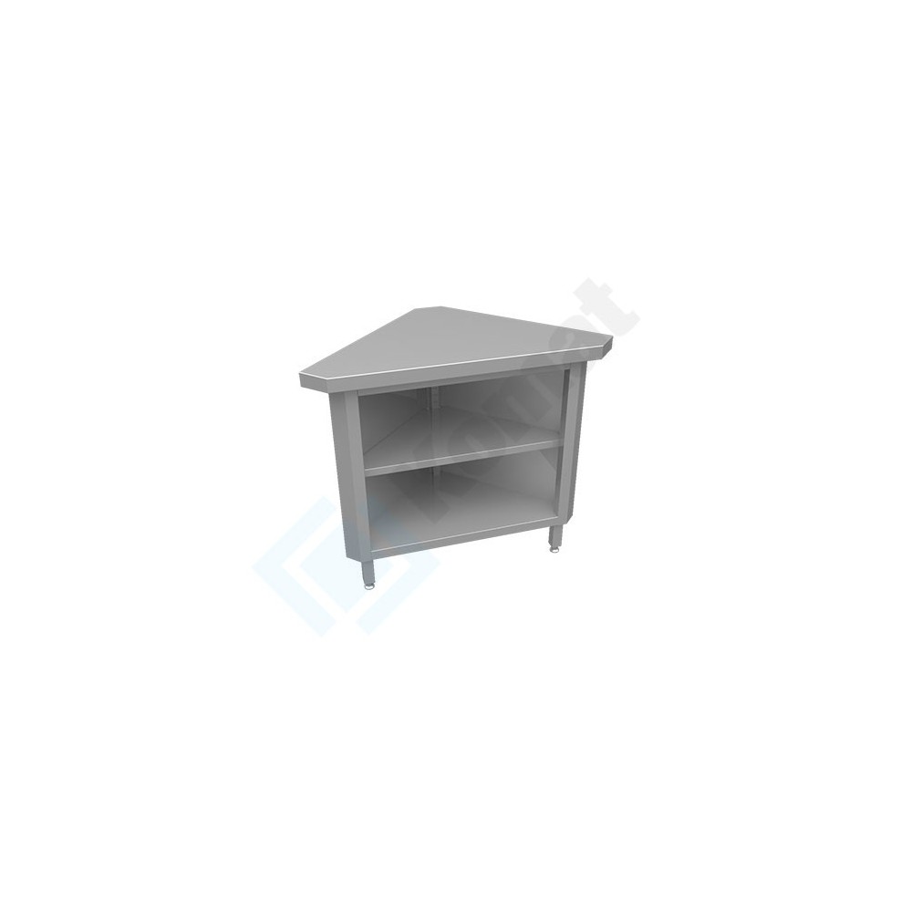 Stanowisko z szafką narożną wewnętrzną 90° 1216x641x900, AISI 304, Komat KL2-05.8090