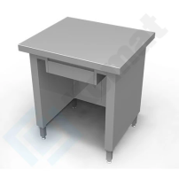 Stanowisko kasowe z szufladą 800x700x900, AISI 304, Komat KL2-10.7080