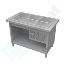 Stanowisko z wanną chłodniczą 1235x800x900, AISI 304, Komat KL2-14.8003