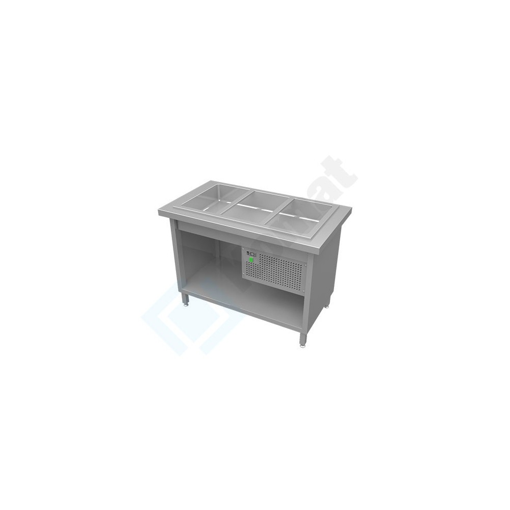 Stanowisko z wanną chłodniczą 1560x800x900, AISI 304, Komat KL2-14.8004