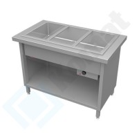 Stanowisko z bemarem wodnym jednokomorowym 1235x800x900, AISI 304, Komat KL2-20.8013