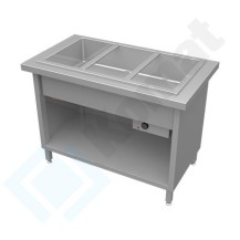 Stanowisko z bemarem wodnym jednokomorowym 1560x800x900, AISI 304, Komat KL2-20.8014