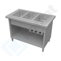 Stanowisko z bemarem wodnym wielokomorowym 1560x800x900, AISI 304, Komat KL2-21.8044