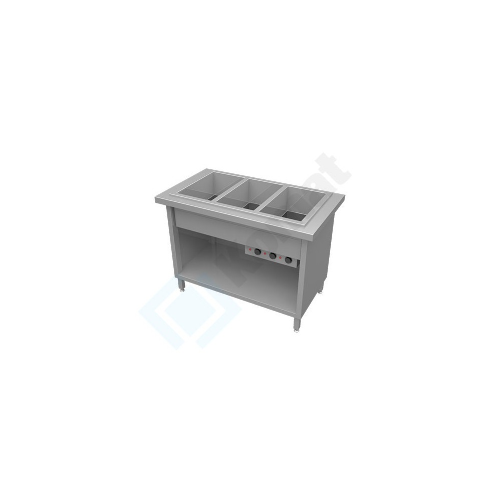 Stanowisko z bemarem powietrznym wielokomorowym 1235x700x900, AISI 304, Komat KL2-22.7033