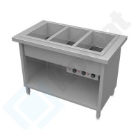 Stanowisko z bemarem powietrznym wielokomorowym 1560x800x900, AISI 304, Komat KL2-22.8044