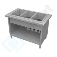 Stanowisko z bemarem powietrznym wielokomorowym 1560x800x900, AISI 304, Komat KL2-22.8044