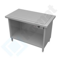Stanowisko z płytą grzewczą 890x800x900, AISI 304, Komat KL2-23.8002