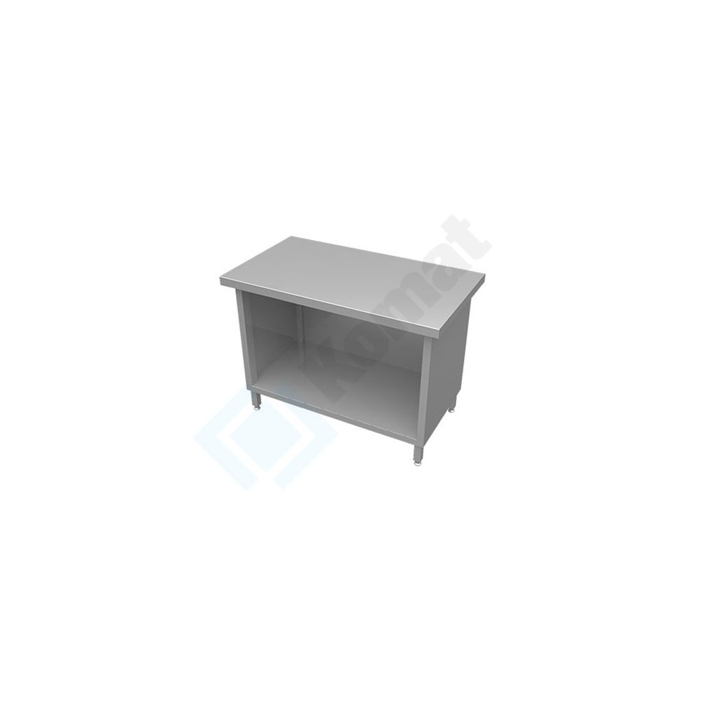 Stanowisko z szafką otwartą 1300x700x900, AISI 304, Komat KL3-01.7130