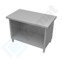 Stanowisko z szafką otwartą 1400x800x900, AISI 304, Komat KL3-01.8140