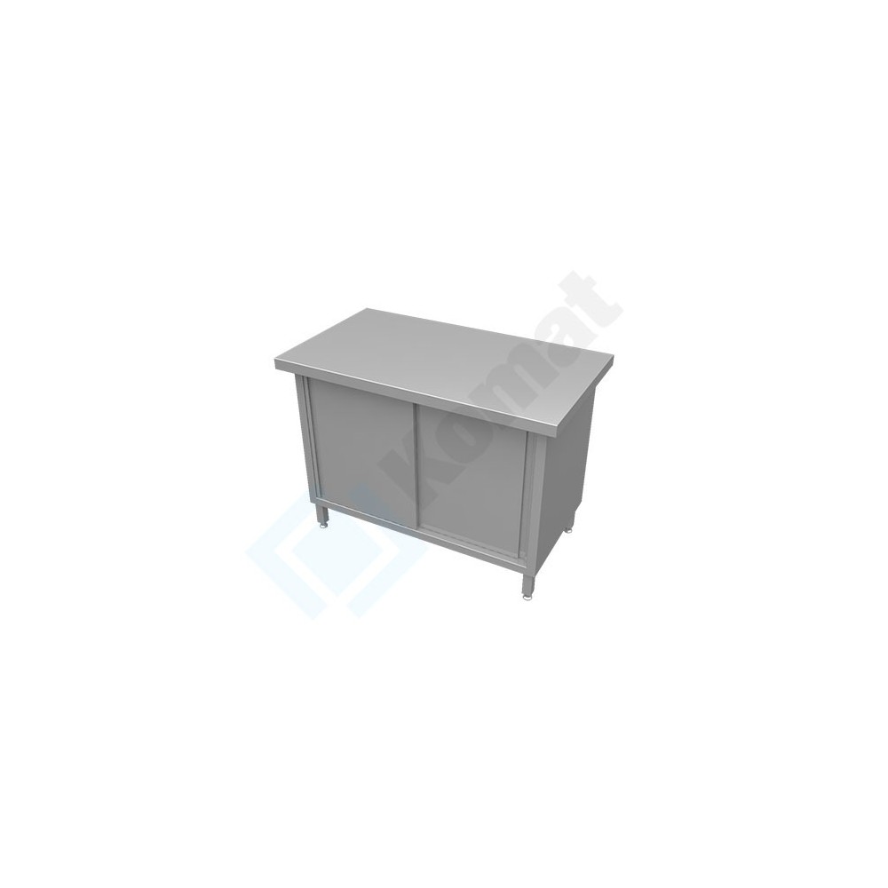 Stanowisko z szafką z drzwiami suwanymi 1200x800x900, AISI 304, Komat KL3-03.8120