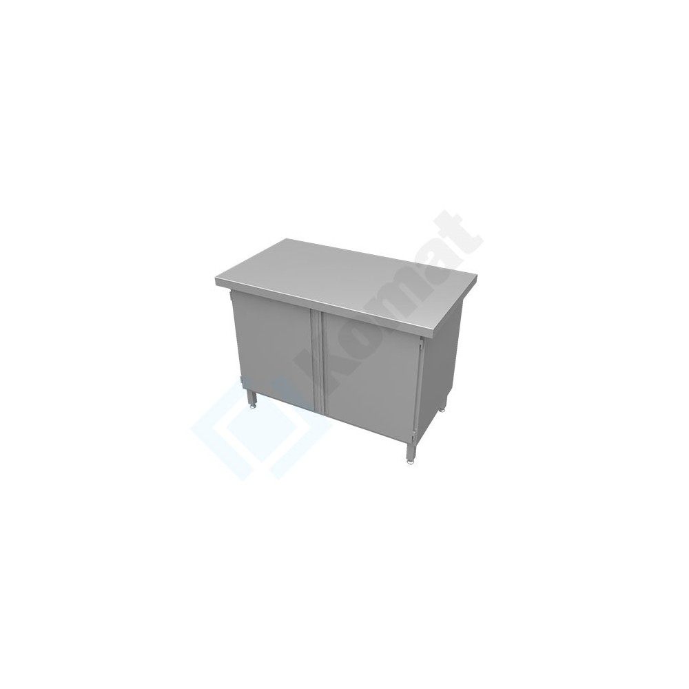 Stanowisko z szafką z drzwiami skrzydłowymi 1200x800x900, AISI 304, Komat KL3-04.8120