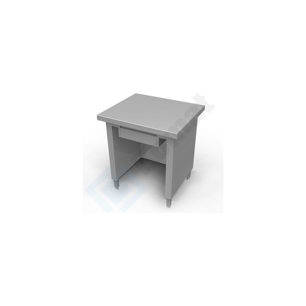 Stanowisko kasowe z szufladą 800x800x900, AISI 304, Komat KL3-10.8080
