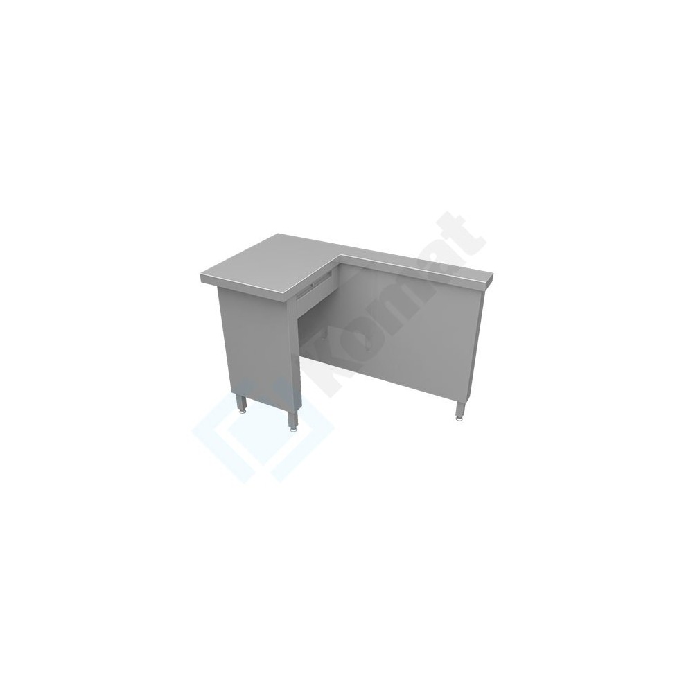 Stanowisko kasowe boczne z szufladą 1300x800x900, AISI 304, Komat KL3-11.8130