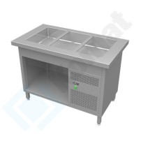 Stanowisko z wanną chłodniczą 1560x700x900, AISI 304, Komat KL3-14.7004