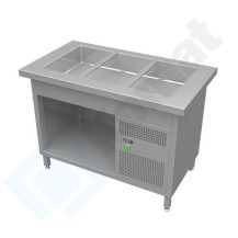 Stanowisko z wanną chłodniczą 890x800x900, AISI 304, Komat KL3-14.8002