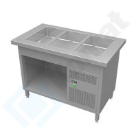 Stanowisko z wanną chłodniczą 1560x800x900, AISI 304, Komat KL3-14.8004