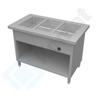Stanowisko z bemarem wodnym jednokomorowym 1560x800x900, AISI 304, Komat KL3-20.8014
