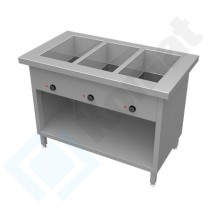 Stanowisko z bemarem powietrznym wielokomorowym 1235x700x900, AISI 304, Komat KL3-22.7033
