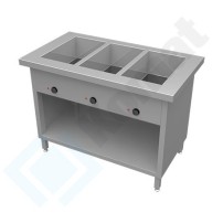 Stanowisko z bemarem powietrznym wielokomorowym 1235x700x900, AISI 304, Komat KL3-22.7033