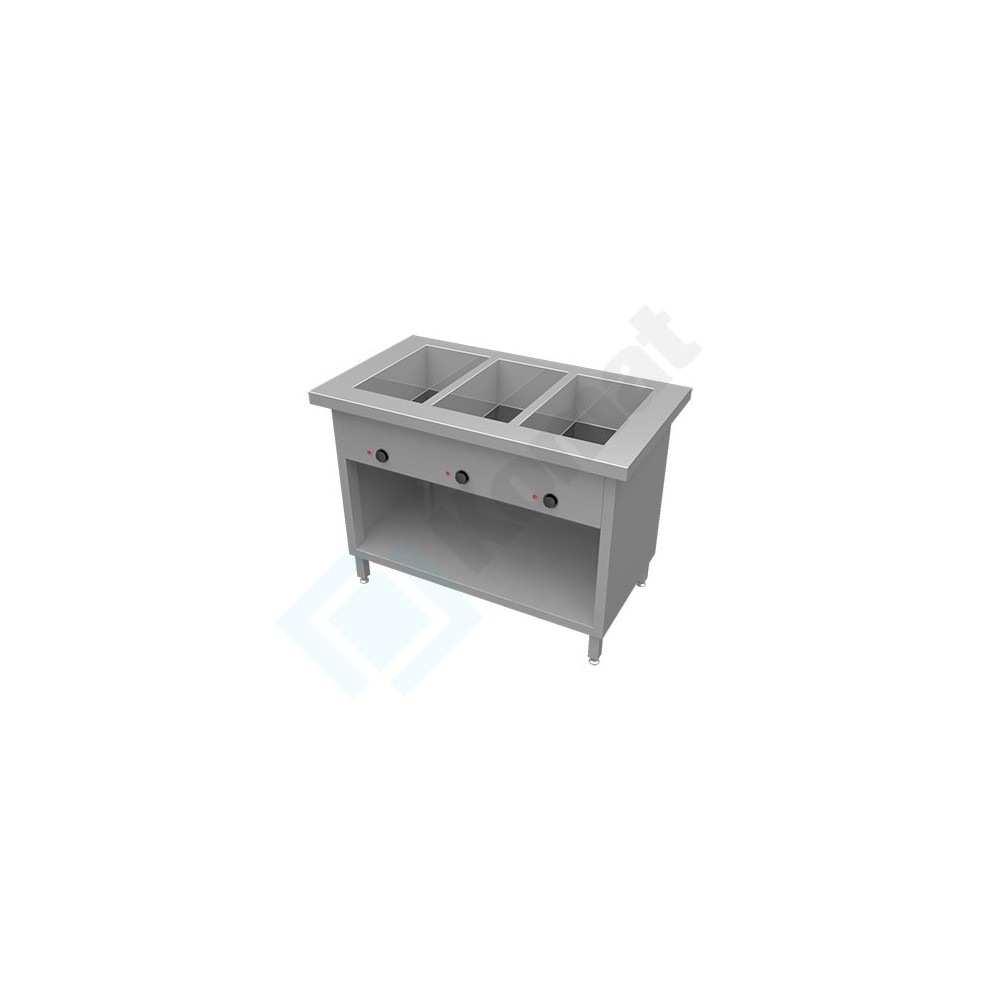Stanowisko z bemarem powietrznym wielokomorowym 890x800x900, AISI 304, Komat KL3-22.8022