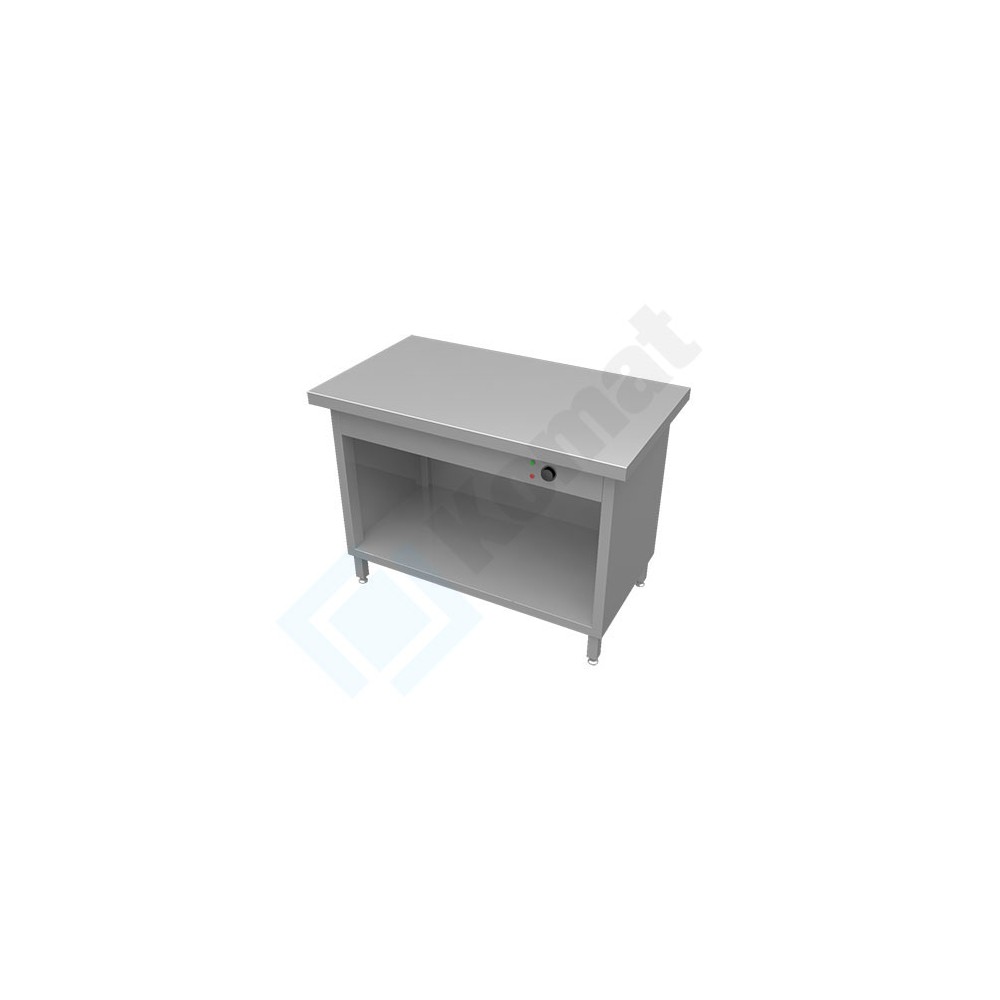 Stanowisko z płytą grzewczą 890x700x900, AISI 304, Komat KL3-23.7002