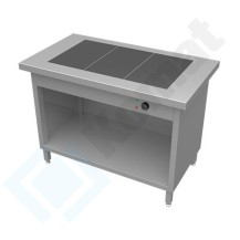 Stanowisko z płytą grzewczą ceramiczną 890x800x900, AISI 304, Komat KL3-24.8002
