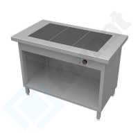 Stanowisko z płytą grzewczą ceramiczną 890x800x900, AISI 304, Komat KL3-24.8002
