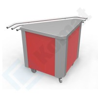 Stanowisko narożne zewnętrzne 90° 1216x641x900, AISI 304, Komat KL4-05.8090
