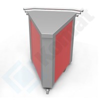 Stanowisko narożne zewnętrzne 45° 732x780x900, AISI 304, Komat KL4-08.8045