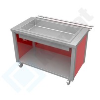Stanowisko z wanną do ekspozycji na lodzie 1620x800x900, AISI 304, Komat KL4-12.8004