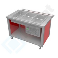 Stanowisko z wanną chłodniczą 1620x700x900, AISI 304, Komat KL4-14.7004