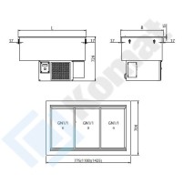 Wanna chłodnicza z wymuszonym obiegiem powietrza 1100x700x720, AISI 304, Komat KL6-16.0003