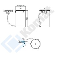 Dystrybutor talerzy 705, AISI 304, Komat KL6-40.2028