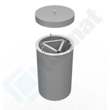 Dystrybutor talerzy 705, AISI 304, Komat KL6-40.2033