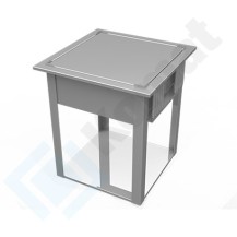 Dystrybutor koszy 600x600x670, AISI 304, Komat KL6-43.0001