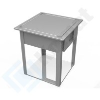 Dystrybutor koszy 600x600x670, AISI 304, Komat KL6-43.0001