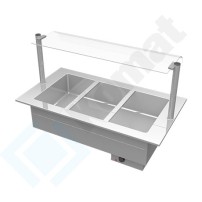 Bemar wodny jednokomorowy 1235x670x410, AISI 304, Komat KL7-20.0013