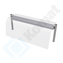 Nadstawka z szybą giętą z oświetleniem LED 1550x466x460, AISI 304, Komat KNP-01.5005
