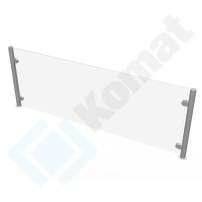 Osłona stanowiskowa neutralna 1378x440, AISI 304, Komat KNP-09.1004