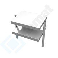 Pomocnik z dwoma półkami 790x480x600, AISI 304, Komat KNP-18.0079