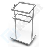 Pomocnik na pojemniki GN 1/4 oraz GN 1/1 z niską podstawą na tace 850x700x1540, AISI 304, Komat KNP-23.0085