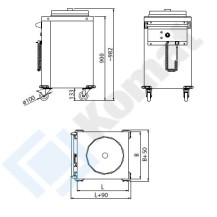 Dystrybutor talerzy - pojedynczy 500x450x900, AISI 304, Komat KNP-40.1028