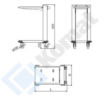 Dystrybutor tac 710x454x970, AISI 304, Komat KNP-42.0066