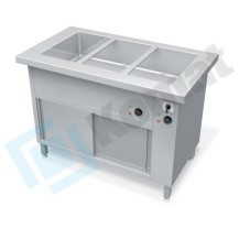 Stół grzewczy z bemarem wodnym jednokomorowym 1015x700x900, AISI 304, Komat KL-37.7012