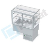 Witryna chłodnicza z wanną - witryna zamknięta 1150x720x1430, AISI 304, Komat KL8-80.803P