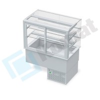 Witryna chłodnicza z wanną - witryna zamknięta 1800x720x1430, AISI 304, Komat KL8-80.805P