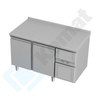 Stół mroźniczy z agregatem bocznym 1350x700x850, AISI 304, Komat KTM-810