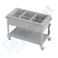 Bemar jezdny jednokomorowy z półką 1145x600x850, AISI 304, Komat KTG-940